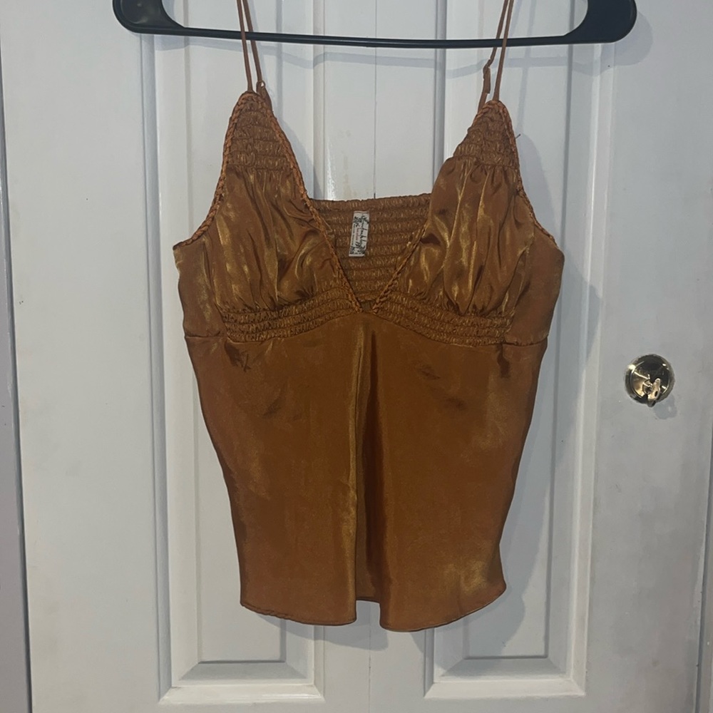 Satin freepeople blouse